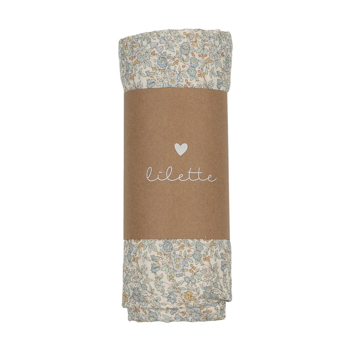 Muslin Swaddle-Cream/Blue