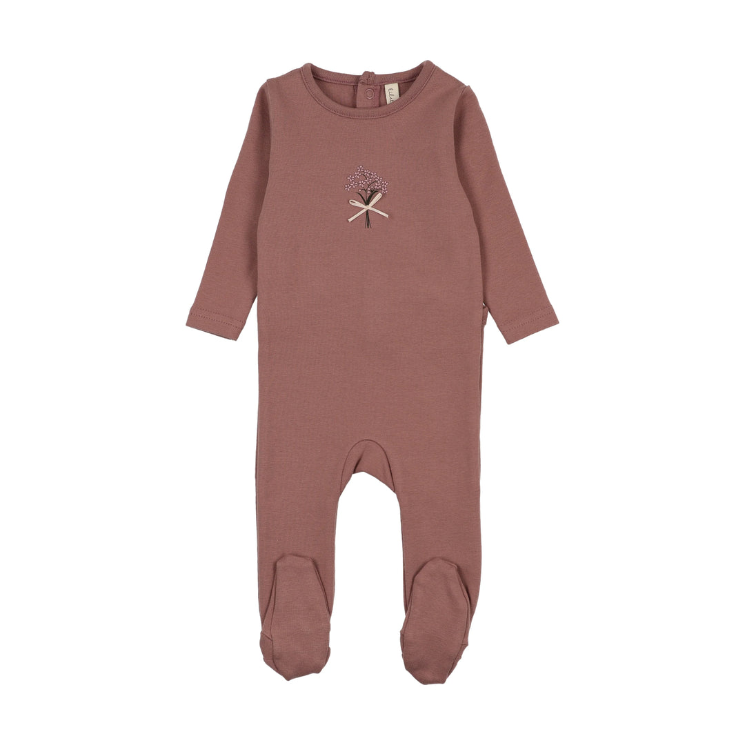 Bouquet Graphic Footie-Mauve