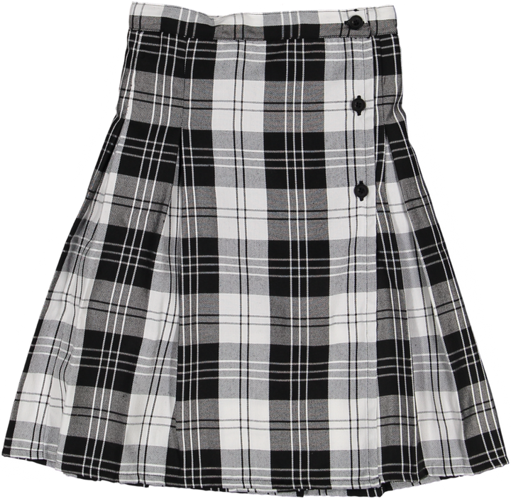 Punk Pleated Skirt-Black/White