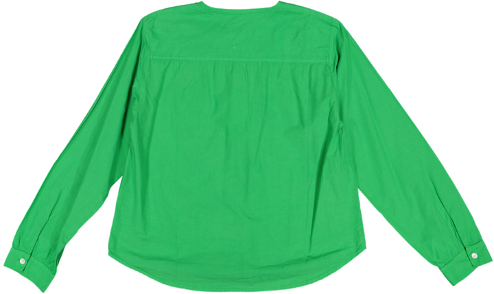 PALMA W UNI WOVEN SHIRT GIRLS - 120 GREEN