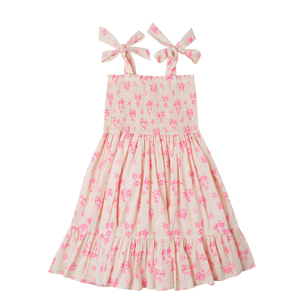 MAURA DRESS-Petit Vivid Pink