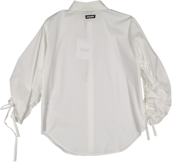 JGSI084-GIRLS OVER POPLIN SHIRT-WHITE