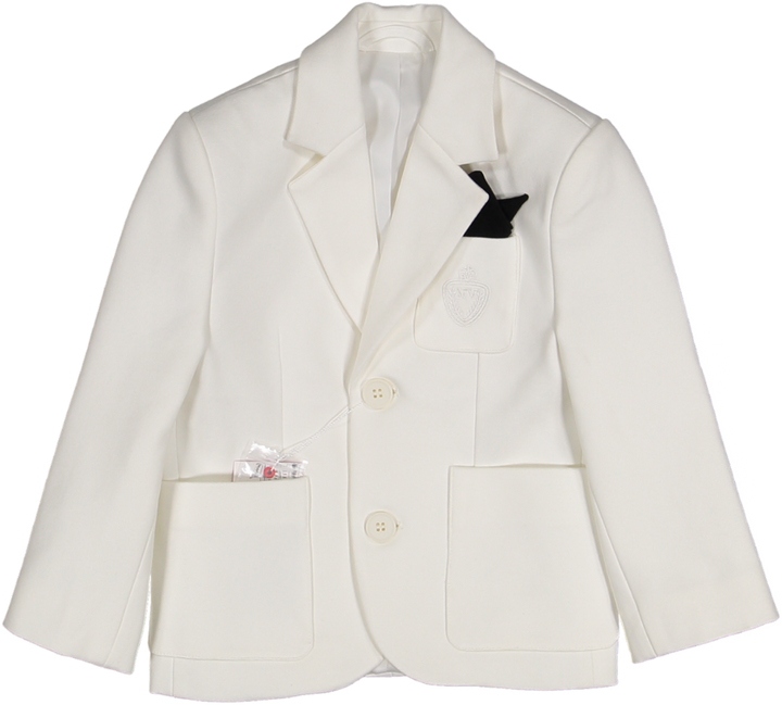 SS25NCNVJ1037-JERSEY JACKET WITH NOVE EMBLEM-CREAM