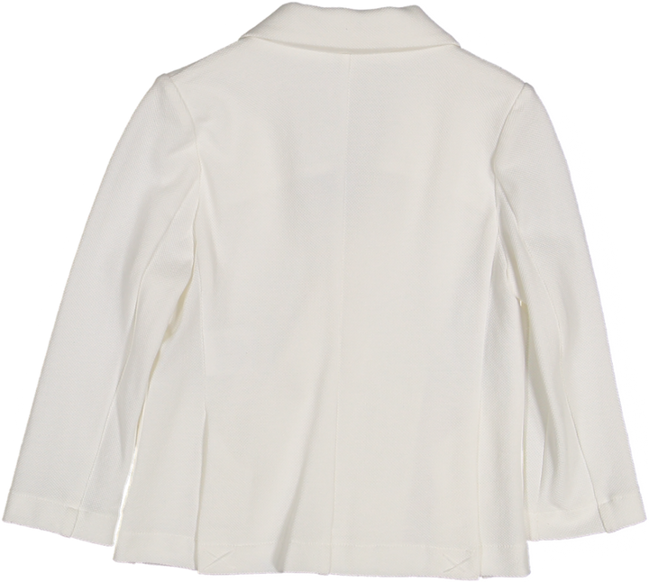 SS25NCNVJ1039-DUBLE BRESTED PIQUE JACKET-CREAM