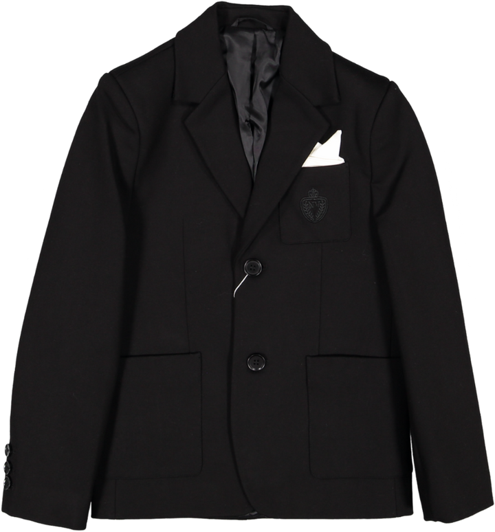 AW26NCNV5001-JERSEY JACKET WITH EMBLEM-BLACK