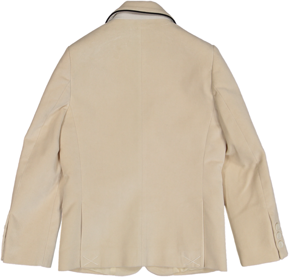 AW26NCNV5009-VELVET PIPING JACKET-CREAM