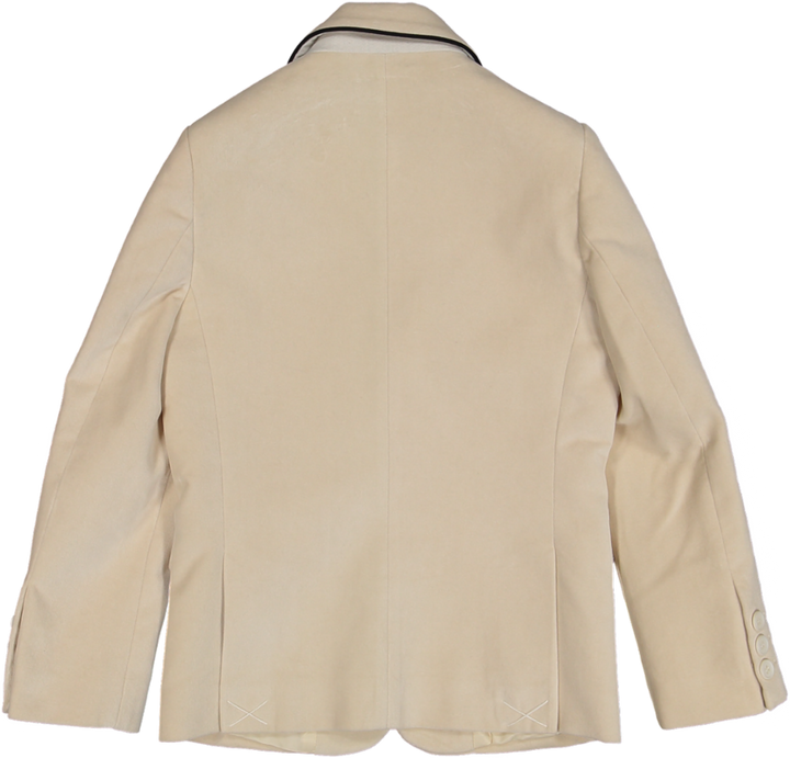 AW26NCNV5009-VELVET PIPING JACKET-CREAM