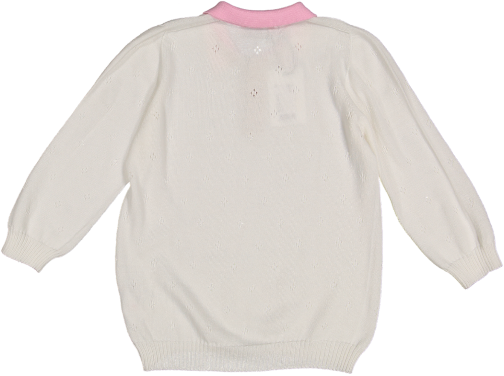 Kai Polo Shirt Longer Sleeves Cotton-White