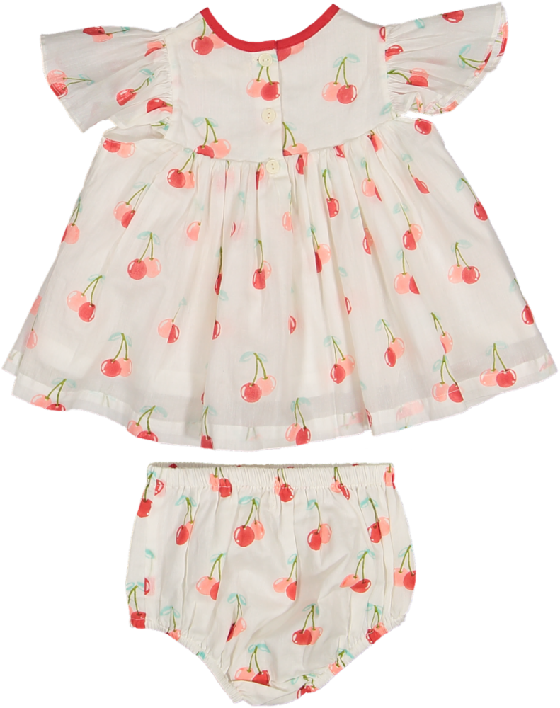 CAROL CUSTOM BABY SET-ORANGE CHERRIES
