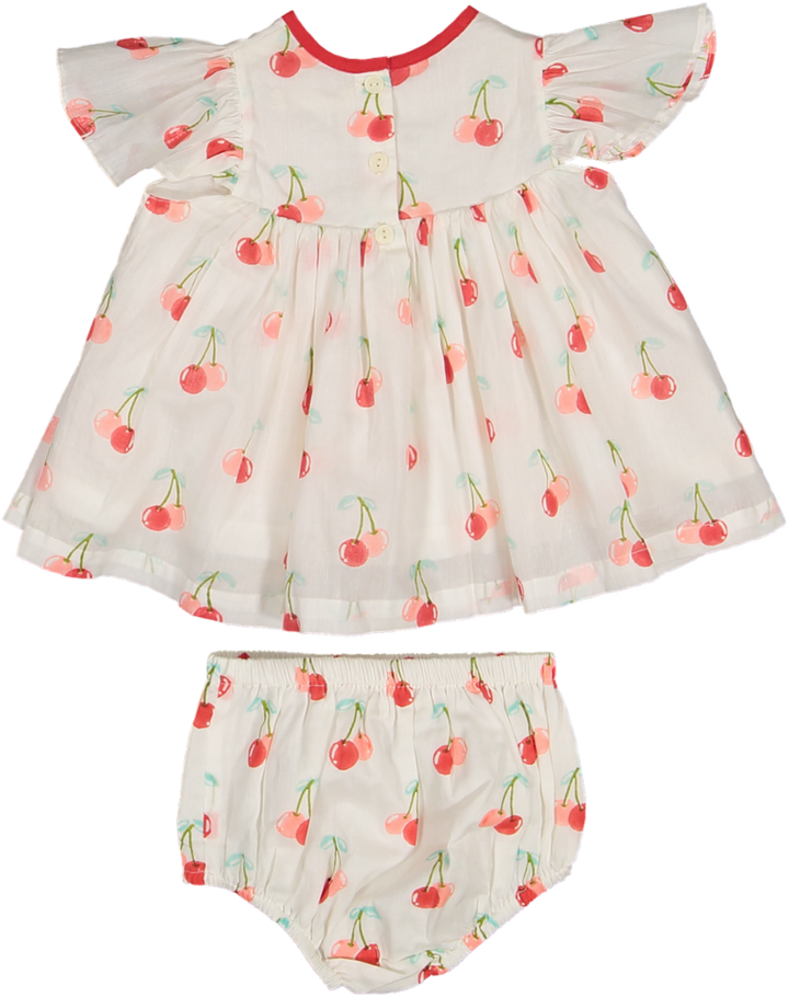CAROL CUSTOM BABY SET-ORANGE CHERRIES