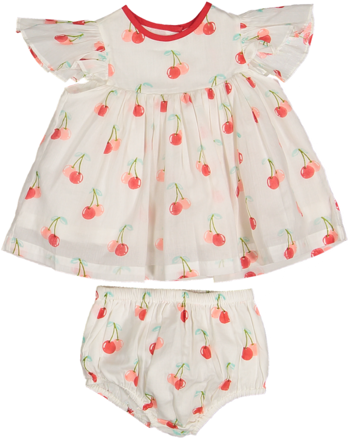 CAROL CUSTOM BABY SET-ORANGE CHERRIES
