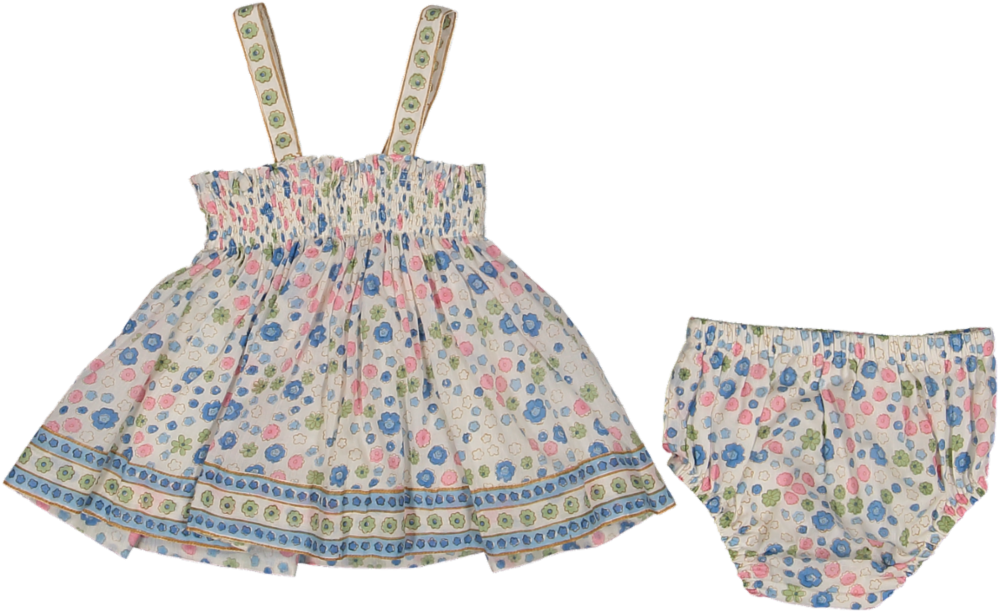 LUNA SET-BLUE WILD FLORAL