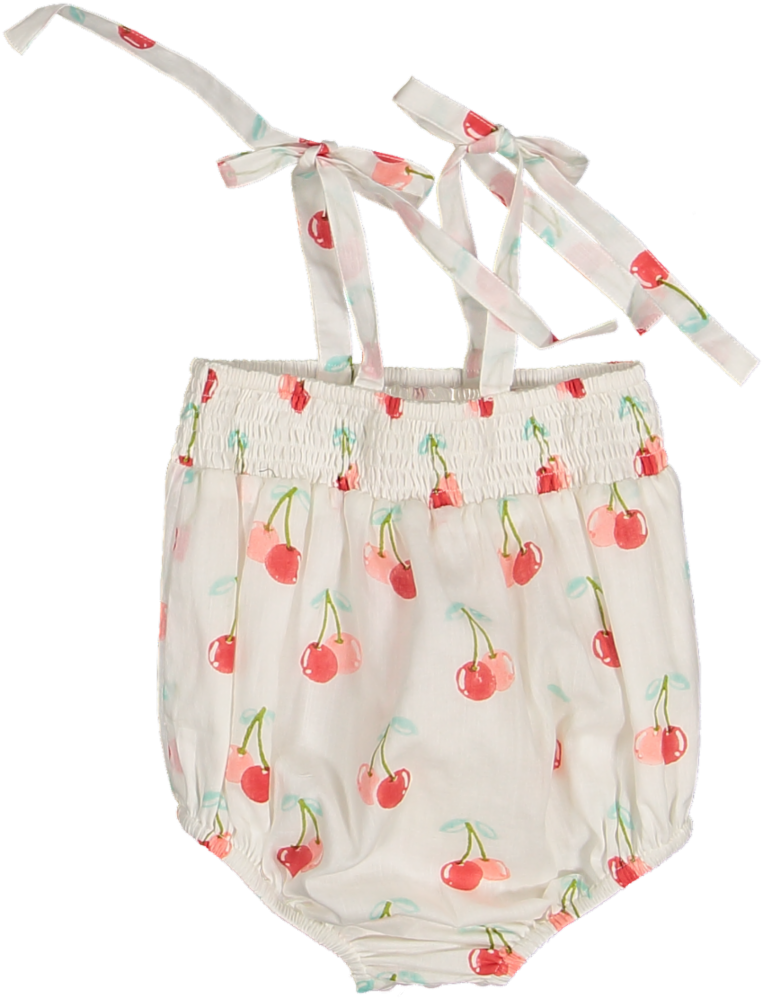 OLIVIA ROMPER-ORANGE CHERRIES