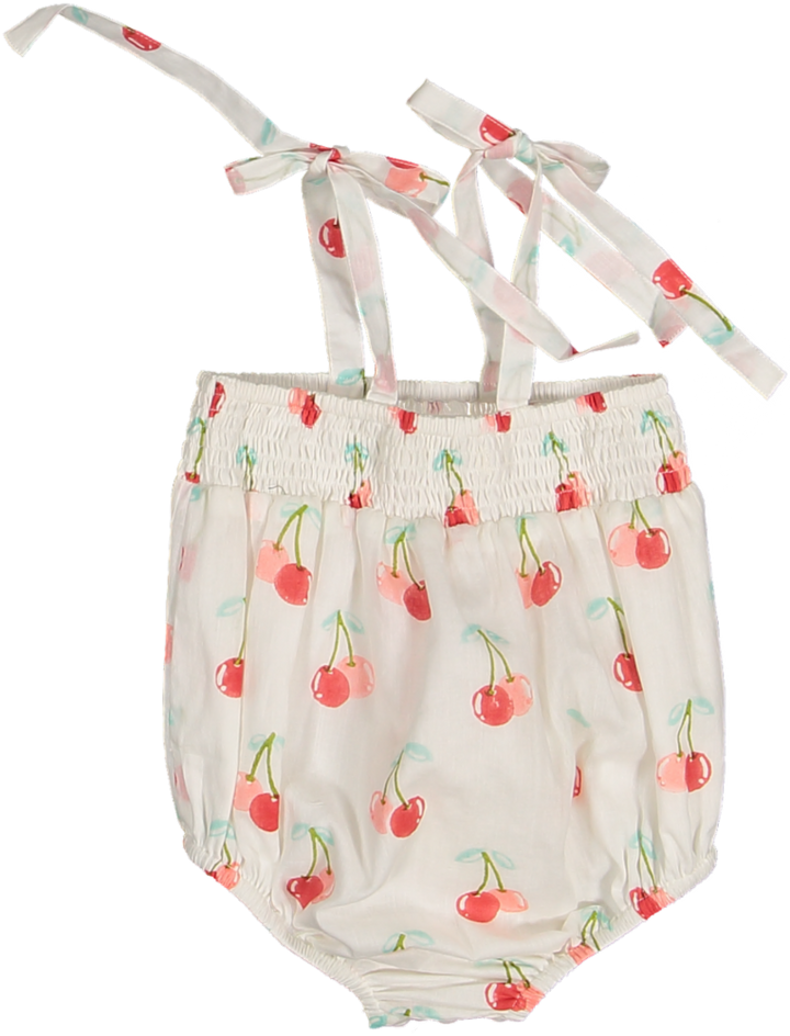 OLIVIA ROMPER-ORANGE CHERRIES