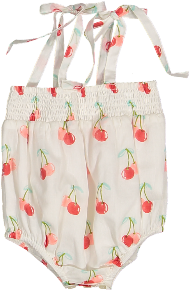 OLIVIA ROMPER-ORANGE CHERRIES