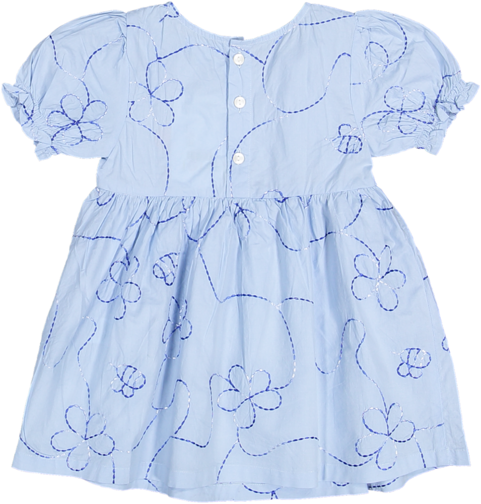 Light Blue Jardin Ruffle Dress