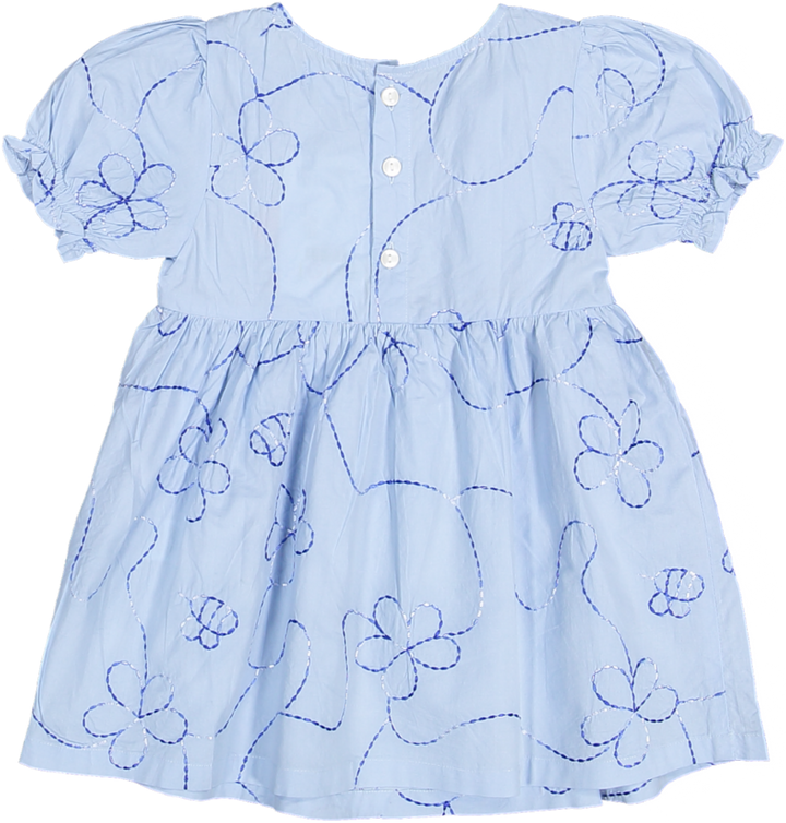 Light Blue Jardin Ruffle Dress