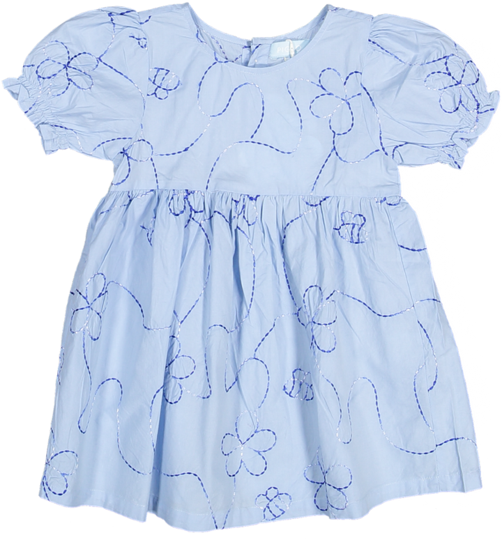 Light Blue Jardin Ruffle Dress