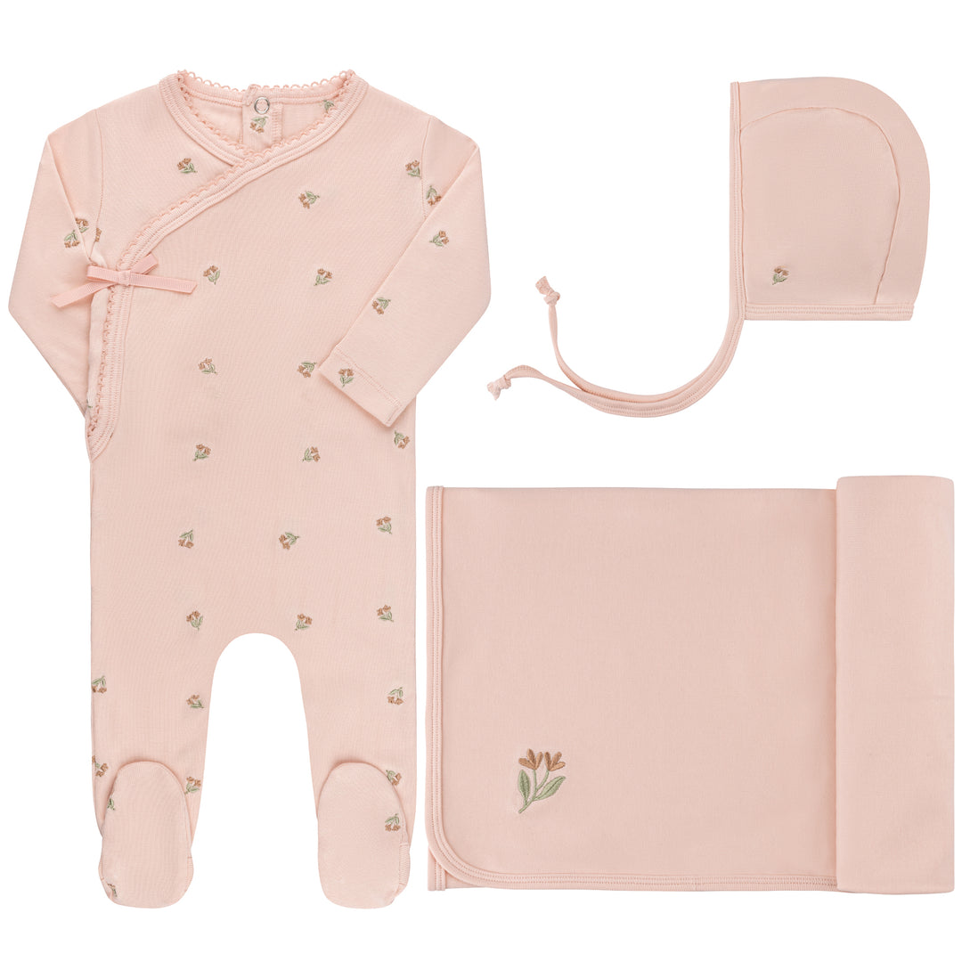 Embroidered Collection-3 PC SET-Pink Tulip