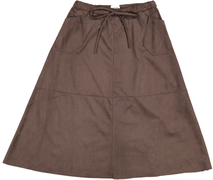 Anano-Skirt-Coffee leather