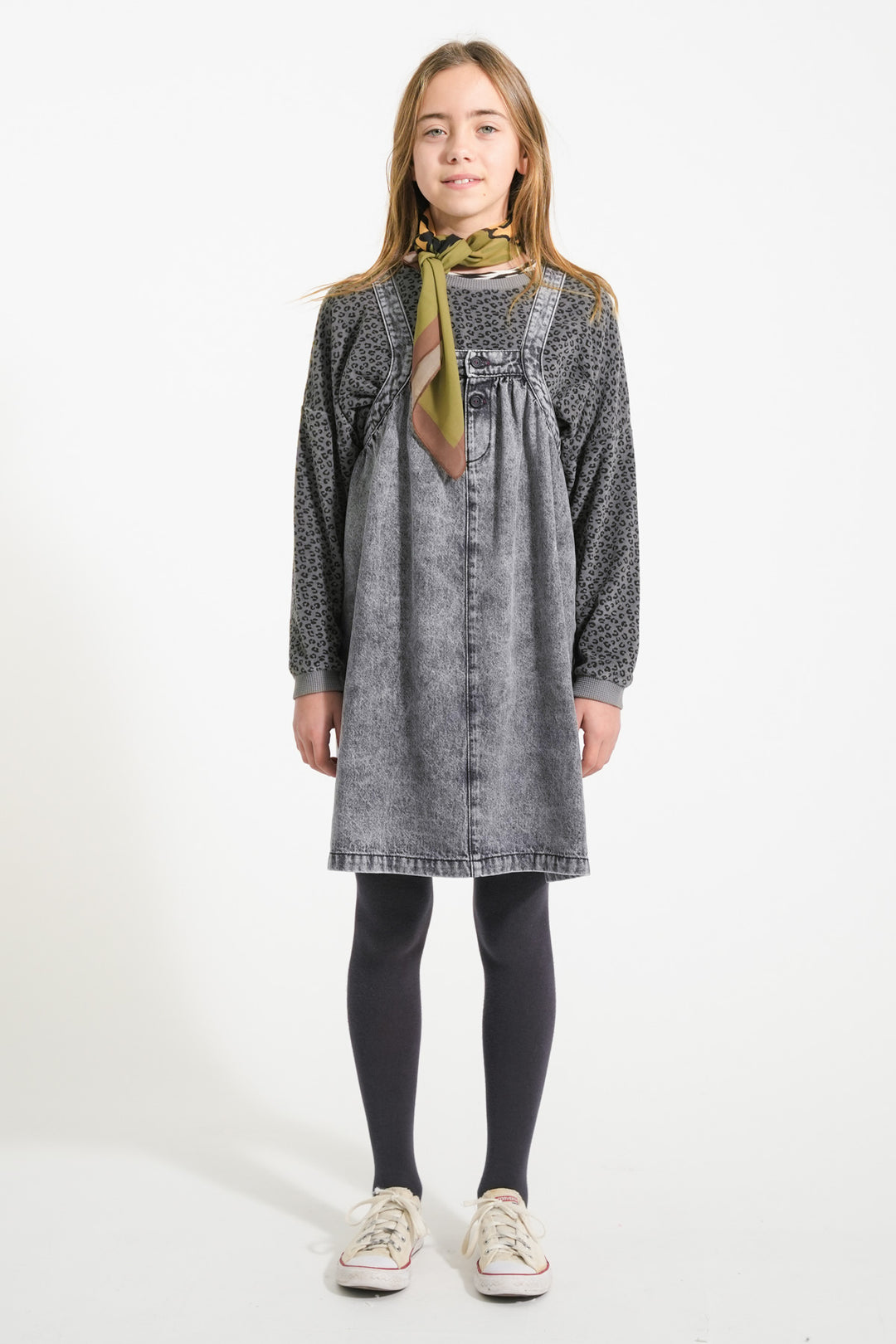 AW25.MN2513-Short dress w/ straps | Faded black denim-faded black | cotton denim