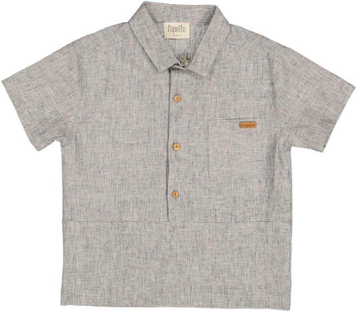 MOD.22.1 BLACK SHIRT WITH COLLAR