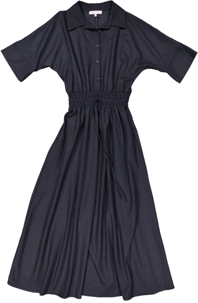 SAALES DRESS-01-Blue Checked