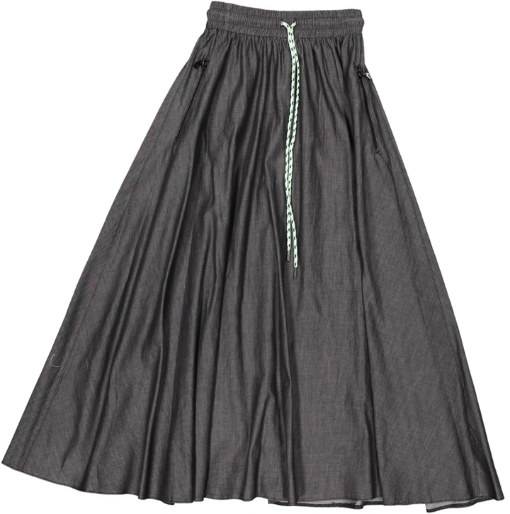 TRURO SKIRT 25B MAXI LENGTH-Black Denim
