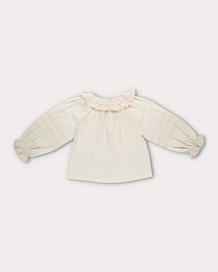 FD-FW26-00011 CECILE BLOUSE  - SWISS DOBBY ECRU