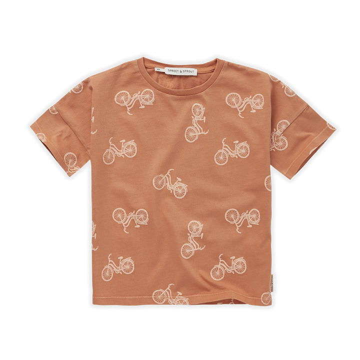 1116-T-SHIRT WIDE BICYCLE PRINT