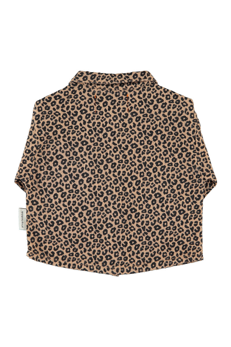 UN2601A.B SHIRT - BROWN W/ ANIMAL PRINT