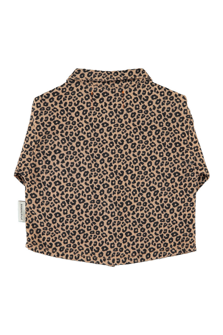UN2601A.B SHIRT - BROWN W/ ANIMAL PRINT