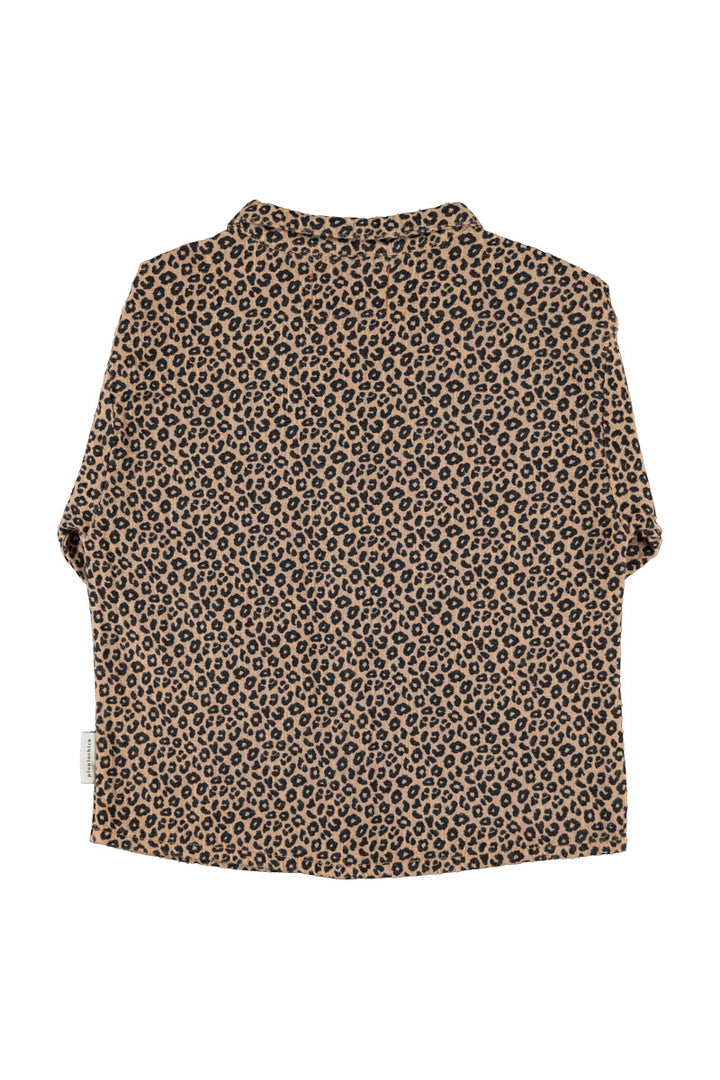 UN2601A.K SHIRT - BROWN W/ ANIMAL PRINT