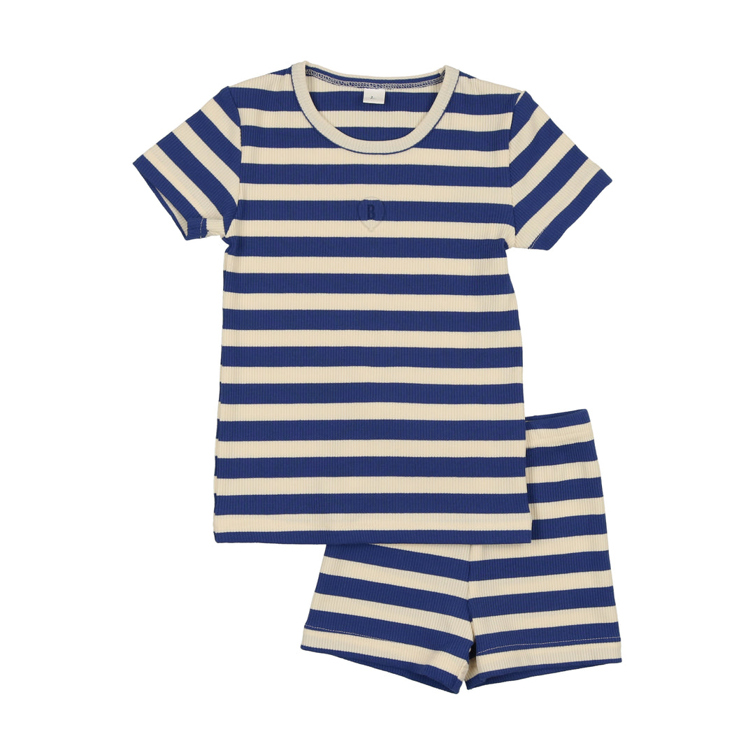 SP25095S-Short Sleeve Stripe Set-COBLAT