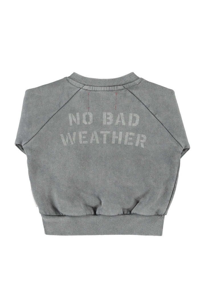 FLP2606.B SWEATSHIRT - GREY W/ SUN & CLOUD PRINT
