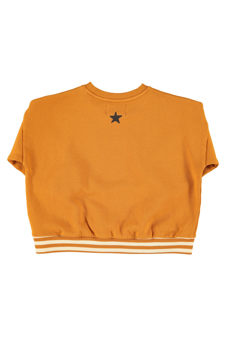 FLP2603A.K SWEATSHIRT - CAMEL W/ "SCHOOL TRIP" PRINT