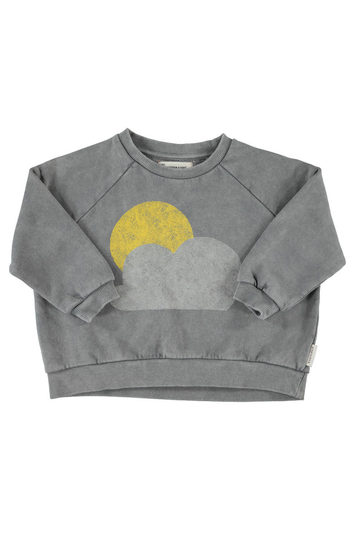 FLP2606.K SWEATSHIRT - GREY W/ SUN & CLOUD PRINT