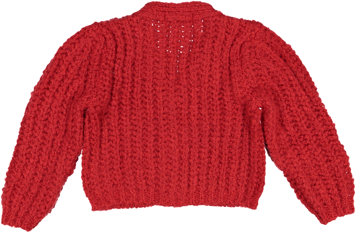 2040-BABY CARDIGAN RAP-RED