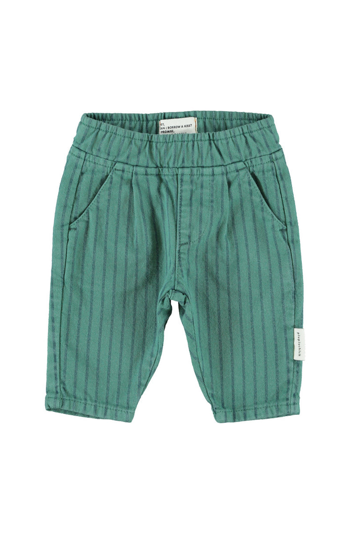UN2602.B TROUSERS - GREEN W/ BLACK STRIPES
