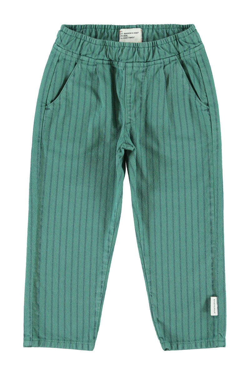 UN2602.K TROUSERS - GREEN W/ BLACK STRIPES