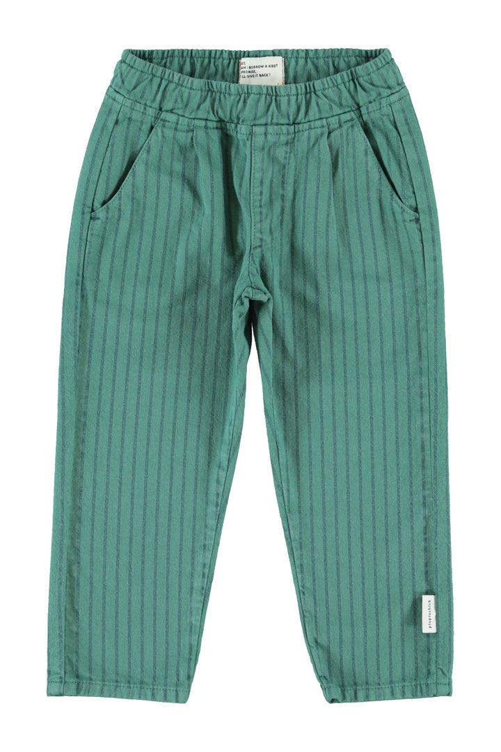 UN2602.K TROUSERS - GREEN W/ BLACK STRIPES