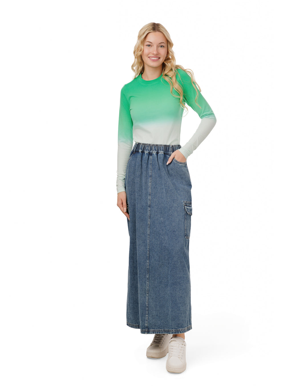 TYS606T-B-Ombre Top - Green