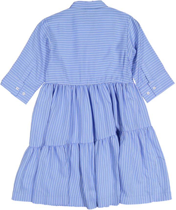 BROOKE DRESS-SKY BLUE SATIN