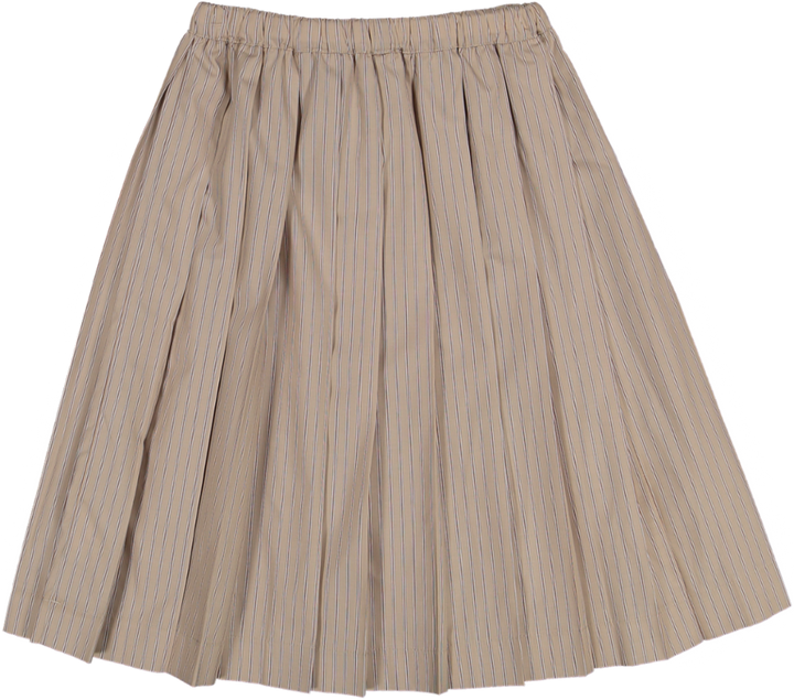 UNLABEL SKIRT-DARK SAND STRIPES