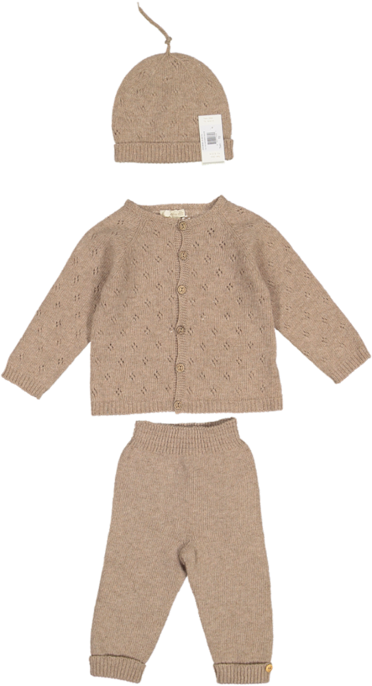 06308A/04322E-CARDIGAN/PANTS SET-Brown