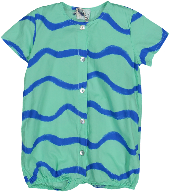 Exclusive Waves Romper - Mint