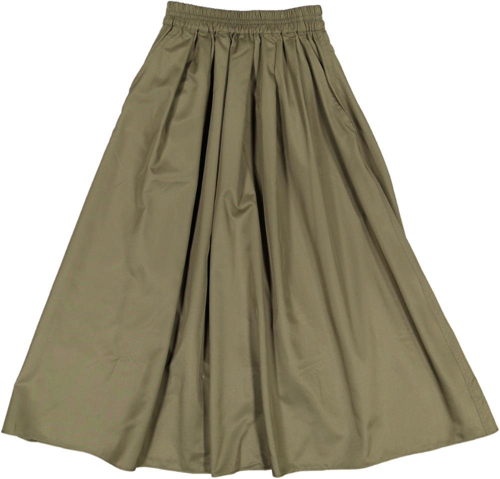 109-BALD SKIRT-Khaki