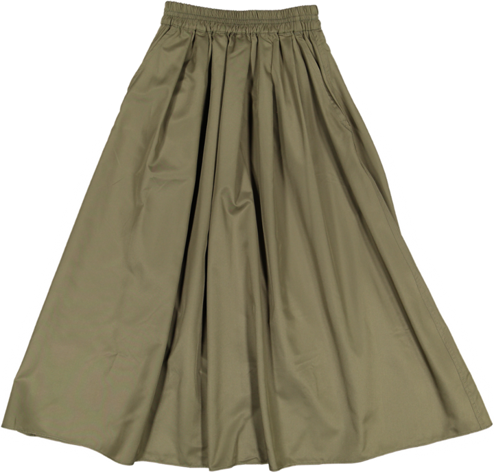 109-BALD SKIRT-Khaki