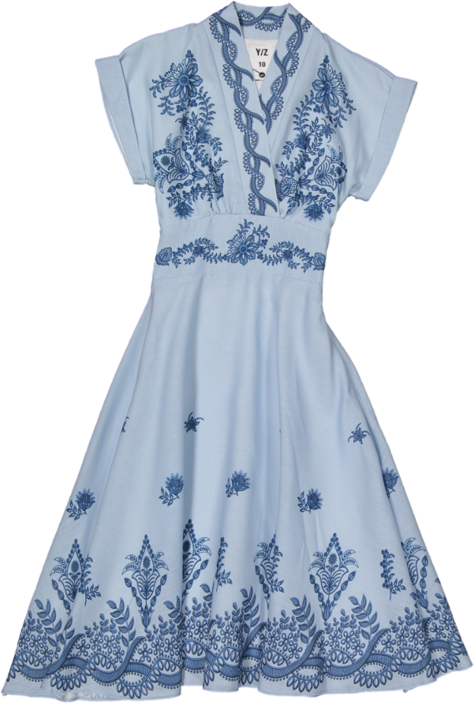 YZ26S-16 DRESS - BLUE