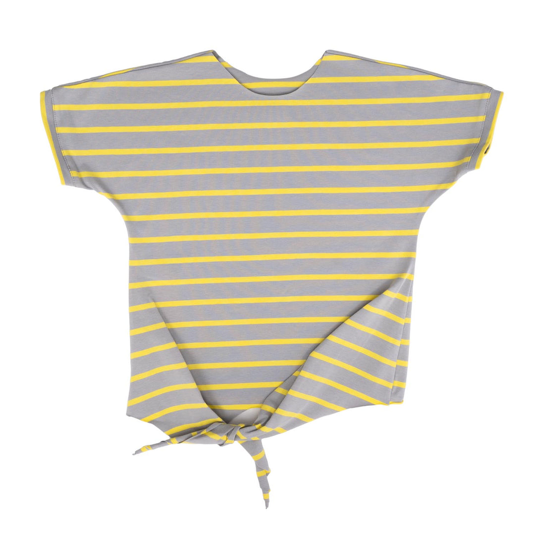 M4B.13.3-Tied Top yellow stripes LONG SLEEVE